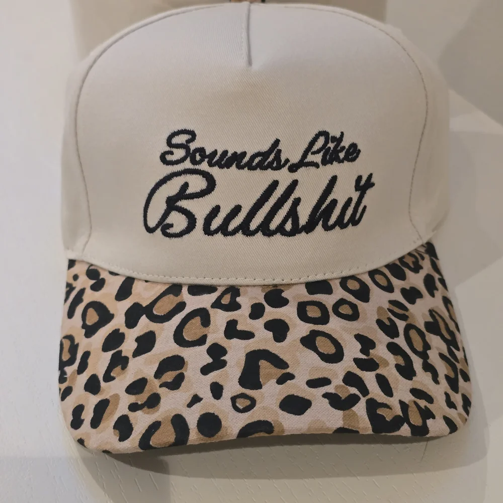 Boutique "Sounds Like Bullsh*t" Leopard Baseball Hat | Adjustable OS NIB - Picture 6 of 6